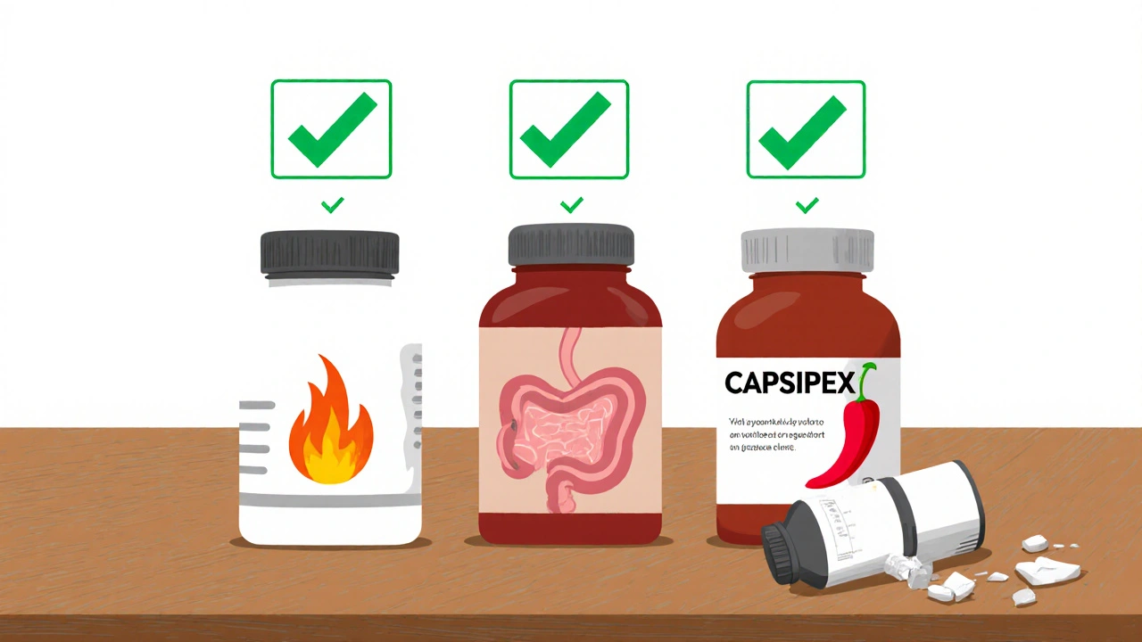 Three effective weight loss supplements with icons, NPXL broken in corner