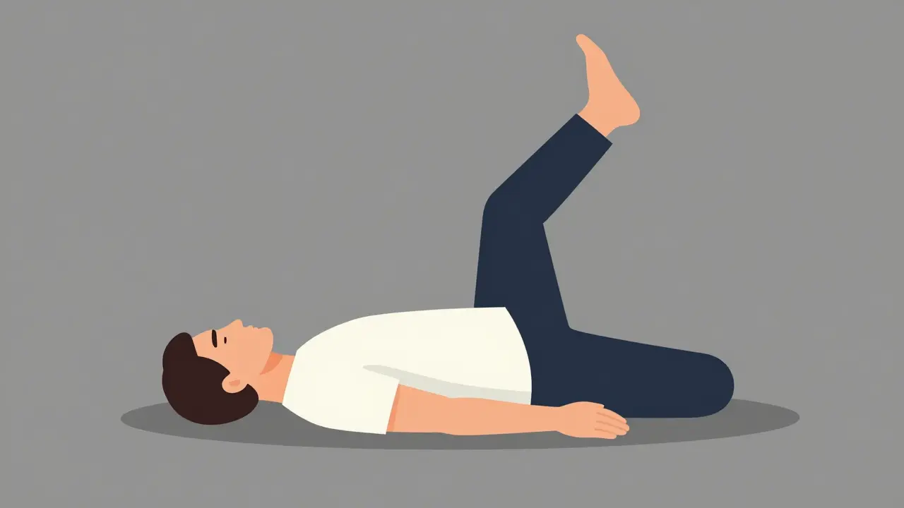 Rescuer rolling unconscious individual onto side for safety.